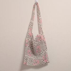 Free People Pink and Black Shoulder Bag with Bohemian Flair